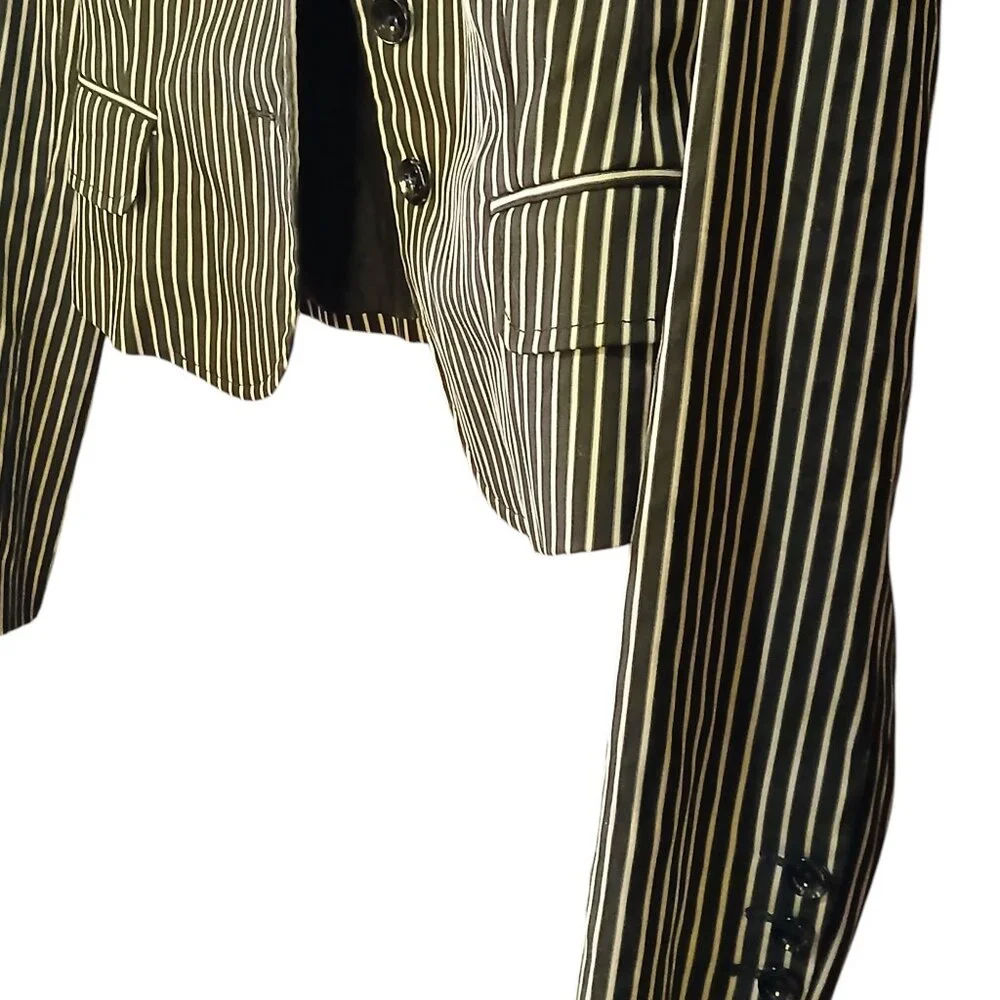 GUESS Black & White Stripe Jacket (NWOT) - Picture 5 of 8